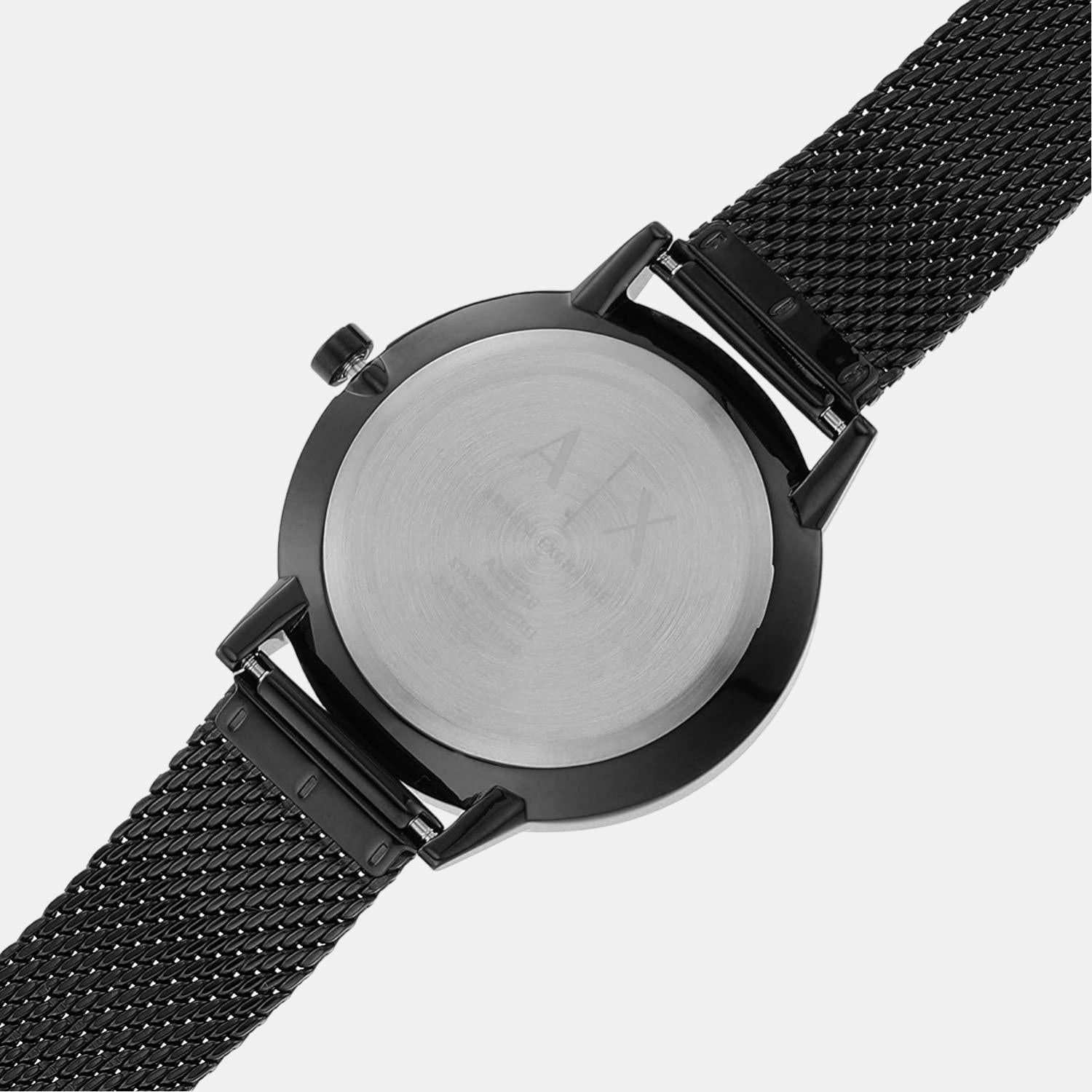 Cayde Men Quartz Black Dial Chronograph Stainless Steel Watch AX2716