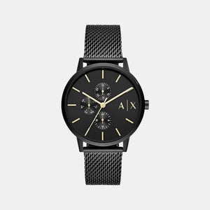 Cayde Men Quartz Black Dial Chronograph Stainless Steel Watch AX2716