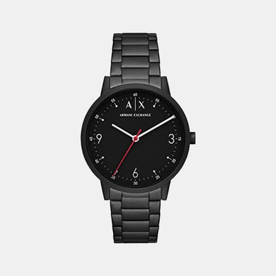 Cayde Men Quartz Black Dial Analog Stainless Steel Watch AX2738