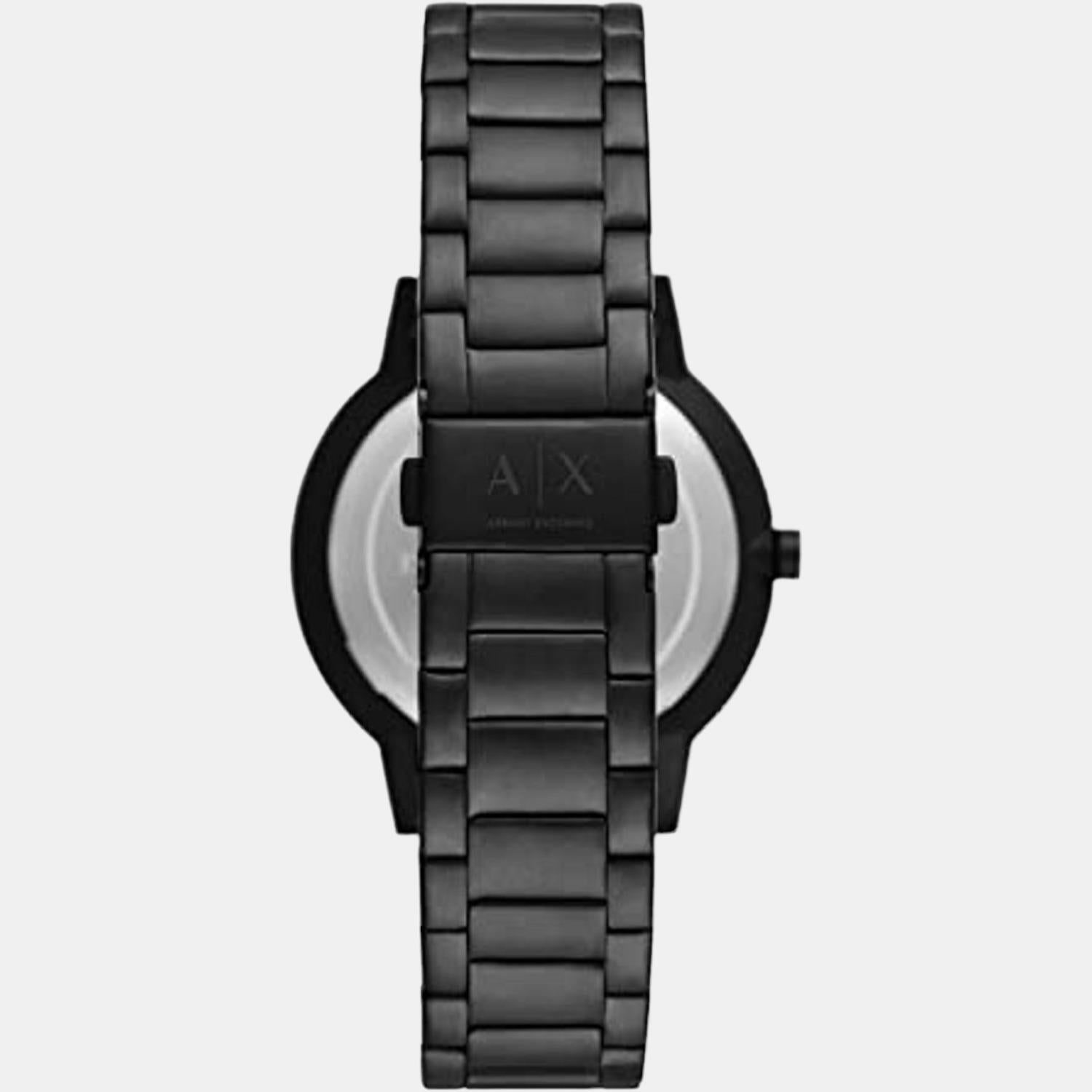 Cayde Men Quartz Black Dial Analog Stainless Steel Watch AX2738