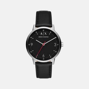 Cayde Men Quartz Black Dial Analog Leather Watch AX2739
