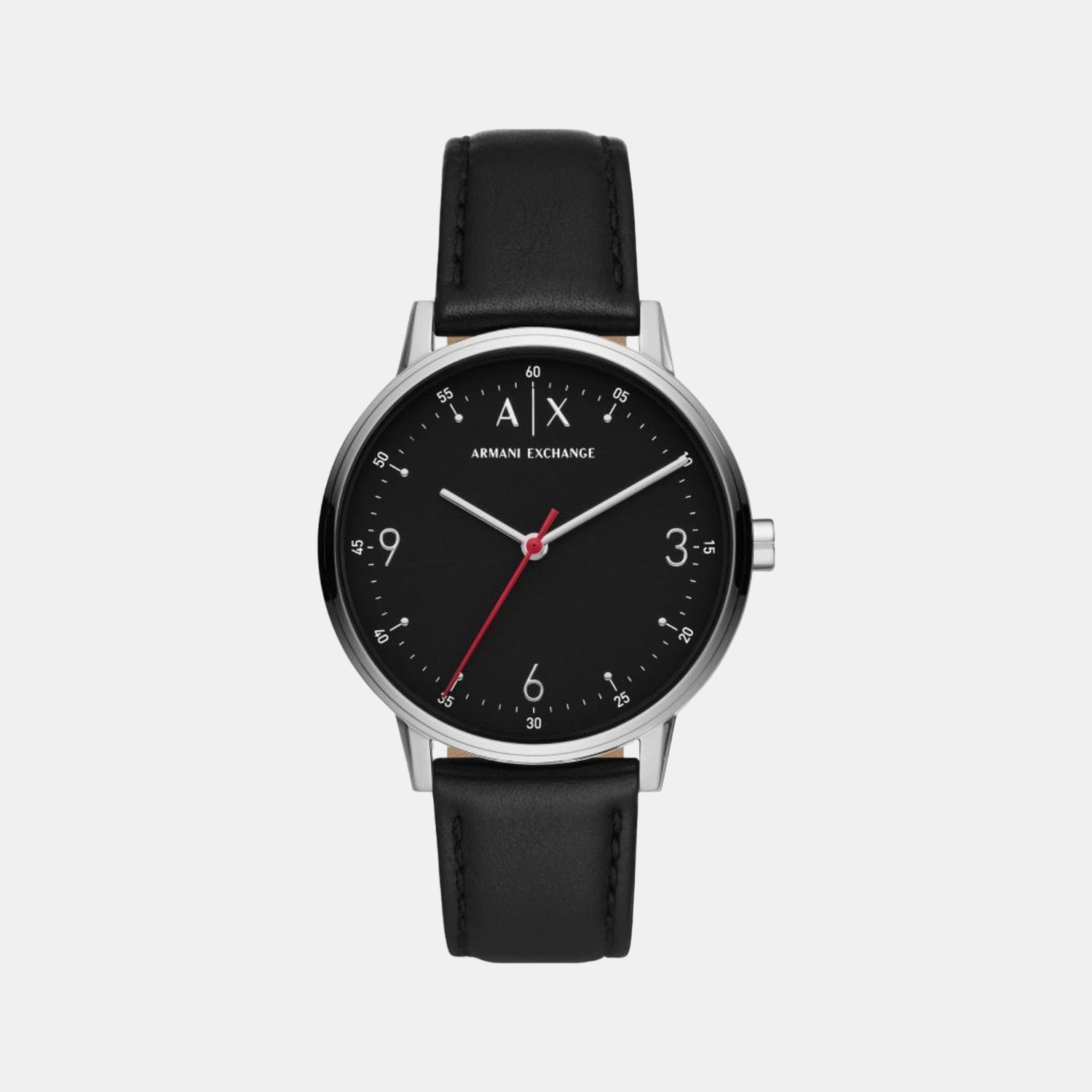 Cayde Men Quartz Black Dial Analog Leather Watch AX2739