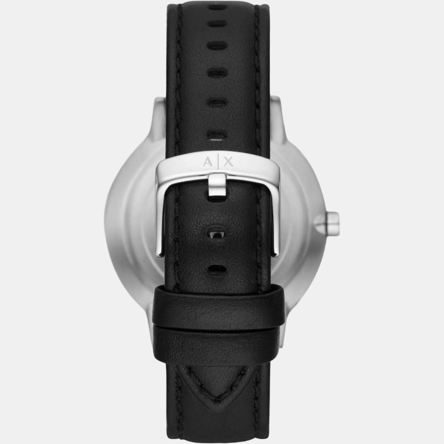 Cayde Men Quartz Black Dial Analog Leather Watch AX2739