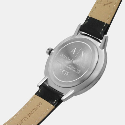 Cayde Men Quartz Black Dial Analog Leather Watch AX2739