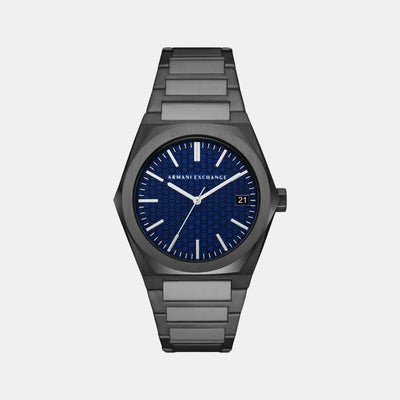 Geraldo Men Quartz Blue Dial Analog Stainless Steel Watch AX2811
