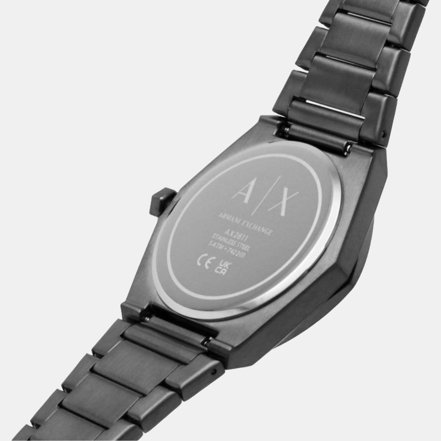 Geraldo Men Quartz Blue Dial Analog Stainless Steel Watch AX2811