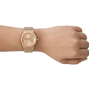 Armani Exchange Andrea  Gold Dial Women 34mm AX4616