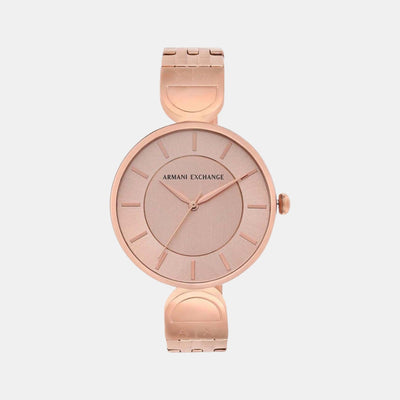 Brooke Women Quartz Rose Gold Dial Analog Stainless Steel Watch AX5328