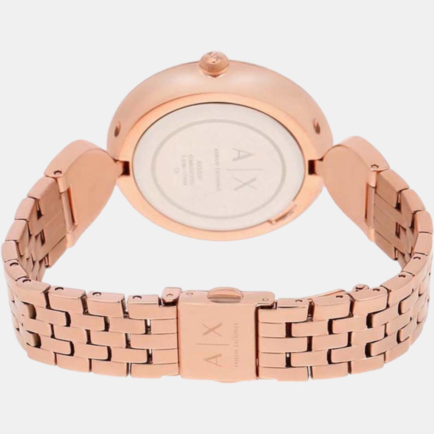 Brooke Women Quartz Rose Gold Dial Analog Stainless Steel Watch AX5328