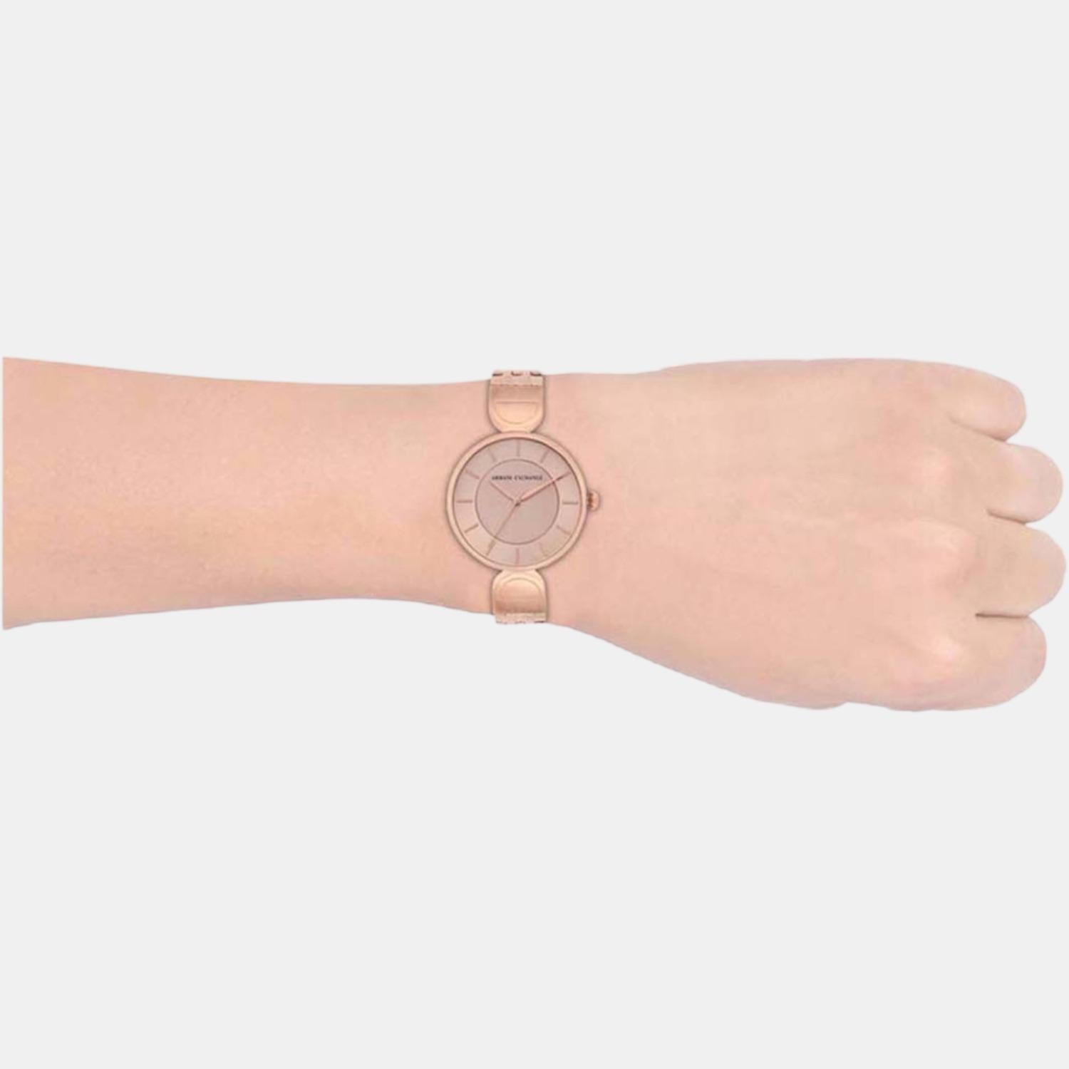 Brooke Women Quartz Rose Gold Dial Analog Stainless Steel Watch AX5328