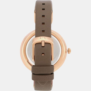 Brooke Women Quartz Black Dial Analog Leather Watch AX5329