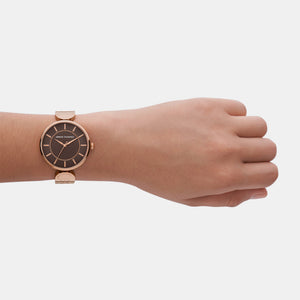 Brooke Women Quartz Rose Gold Dial Analog Stainless Steel Watch AX5384