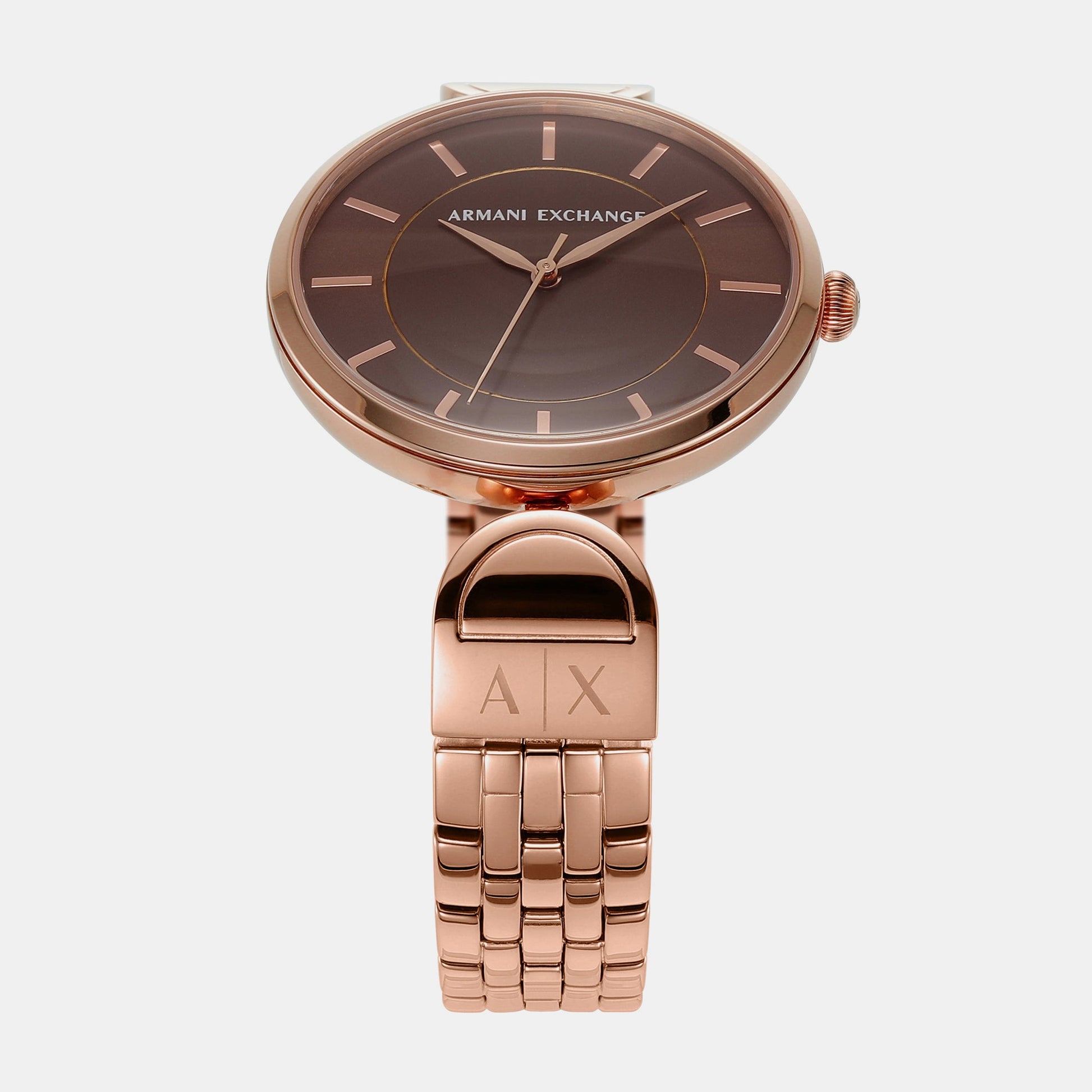 Brooke Women Quartz Rose Gold Dial Analog Stainless Steel Watch AX5384