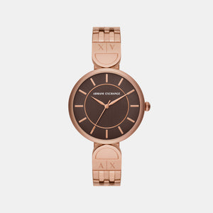 Brooke Women Quartz Rose Gold Dial Analog Stainless Steel Watch AX5384