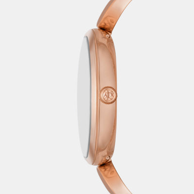 Brooke Women Quartz Rose Gold Dial Analog Stainless Steel Watch AX5384