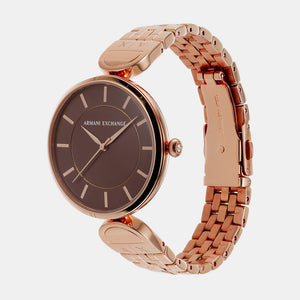 Brooke Women Quartz Rose Gold Dial Analog Stainless Steel Watch AX5384
