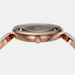 Brooke Women Quartz Rose Gold Dial Analog Stainless Steel Watch AX5384