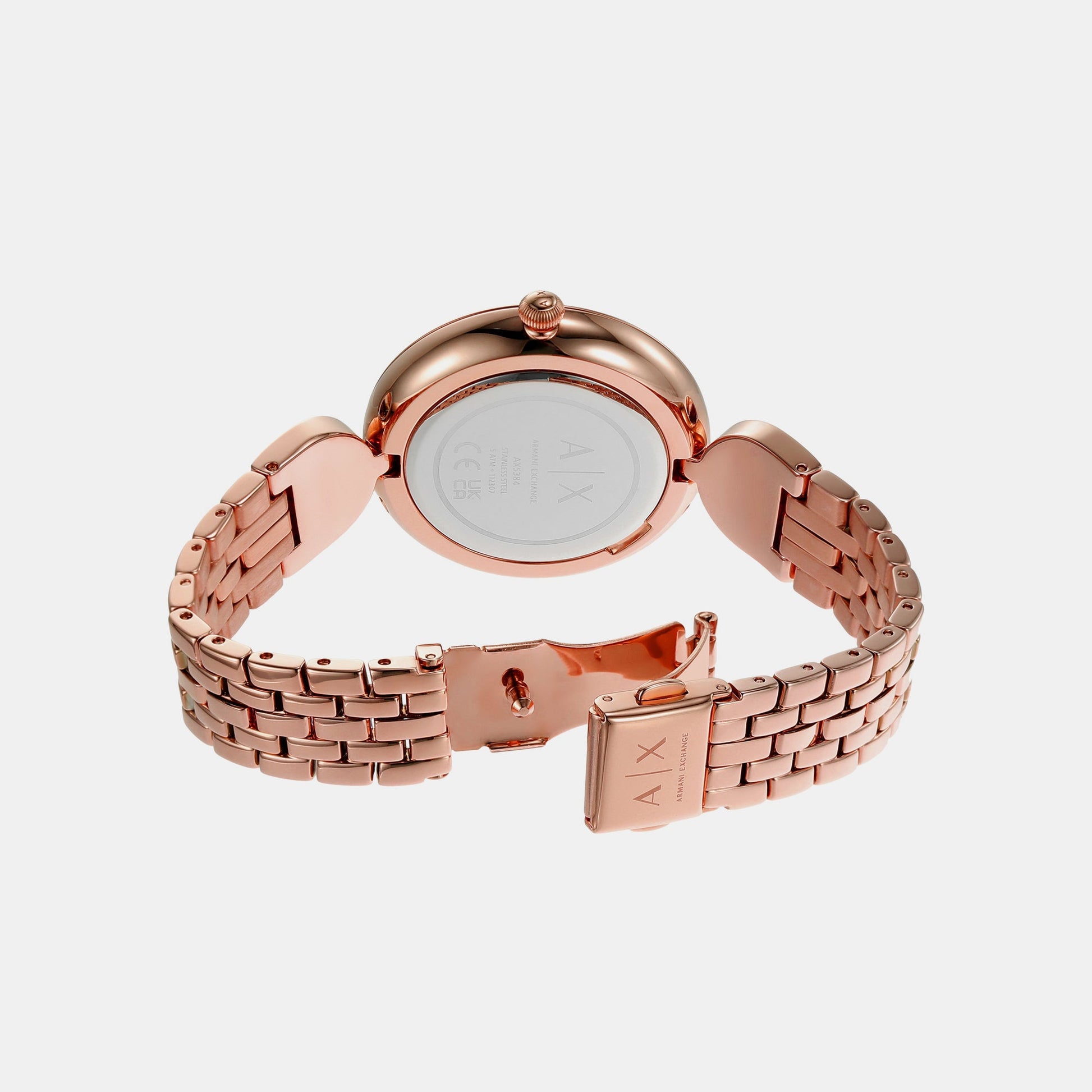 Brooke Women Quartz Rose Gold Dial Analog Stainless Steel Watch AX5384