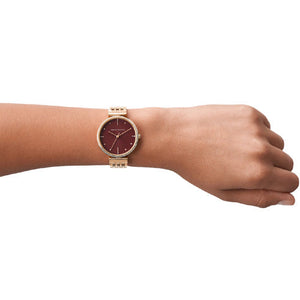 Armani Exchange Dress Red Dial Women 36mm