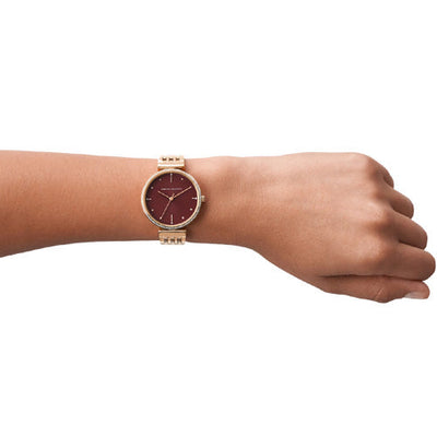 Armani Exchange Dress Red Dial Women 36mm