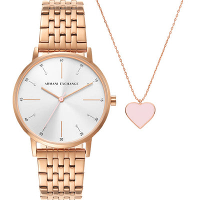 Armani Exchange Lola  Silver Dial Women 36mm AX7145SET
