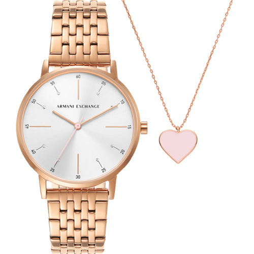 Armani Exchange Lola  Silver Dial Women 36mm AX7145SET