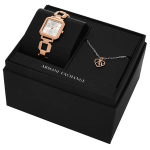 Armani Exchange Leila  Silver Dial Women 27mm AX7167SET