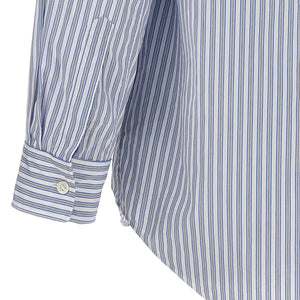 Comme Des Garçons Play Logo Patch Striped Shirt