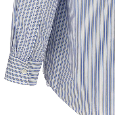 Comme Des Garçons Play Logo Patch Striped Shirt