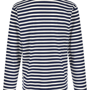 Comme Des Garçons Play Striped T-shirt With Heart Patch