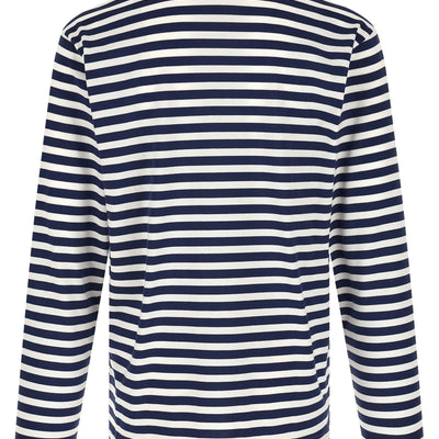 Comme Des Garçons Play Striped T-shirt With Heart Patch