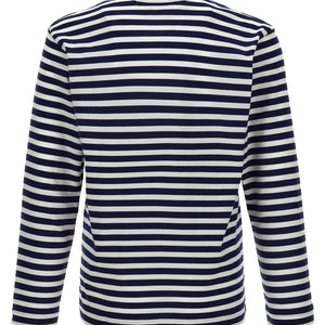 Comme Des Garçons Play Logo Patch Stripes T-shirt