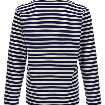 Comme Des Garçons Play Logo Patch Stripes T-shirt