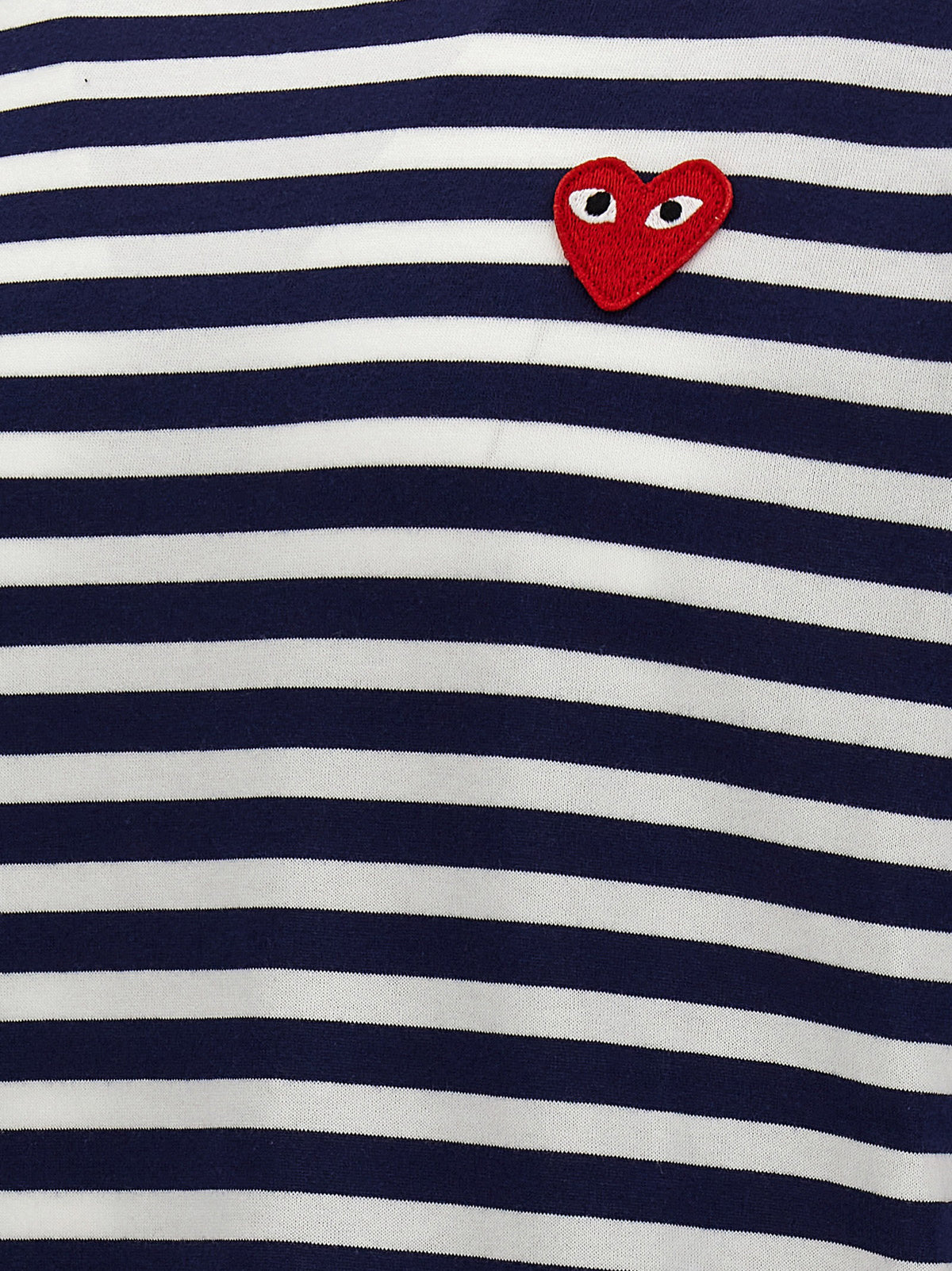 Comme Des Garçons Play Logo Patch Stripes T-shirt