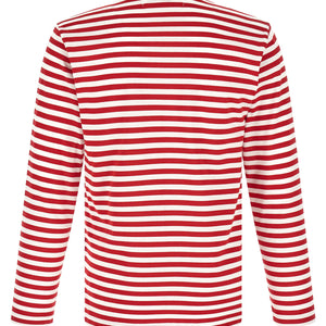 Comme Des Garçons Play Striped T-shirt With Heart Patch