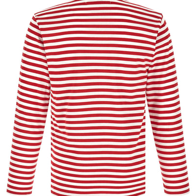 Comme Des Garçons Play Striped T-shirt With Heart Patch