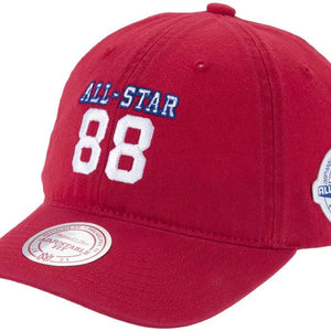 Aape x Mitchell & Ness All-Star Strapback Hat Red