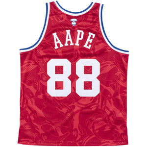 Aape x Mitchell & Ness Swingman All-Star 1988 Jersey Red