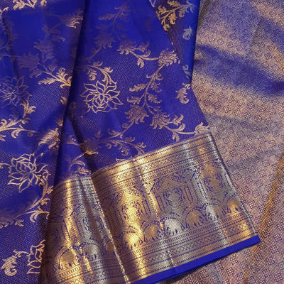 Mesmerising Royal Blue Soft Banarasi Silk Saree With Evocative Blouse Piece