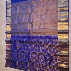 Mesmerising Royal Blue Soft Banarasi Silk Saree With Evocative Blouse Piece