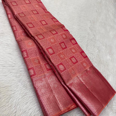 Epiphany Pink Soft Silk Saree With Phenomenal Blouse Piece