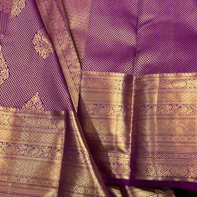 Precious Purple Soft Banarasi Silk Saree With Ebullience Blouse Piece