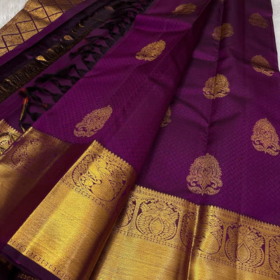 Transcendent Purple Soft Banarasi Silk Saree With Beguiling Blouse Piece
