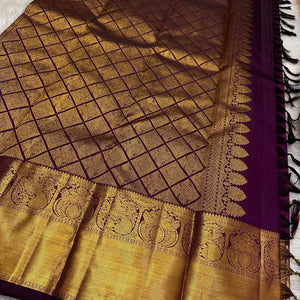 Transcendent Purple Soft Banarasi Silk Saree With Beguiling Blouse Piece