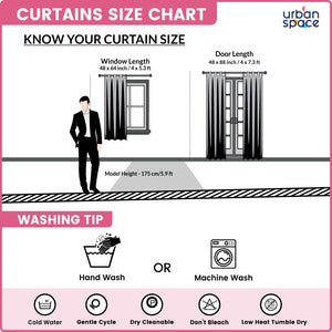 100% MalMal Cotton Curtains, Semi-Transparent with Tab Top, Pack of 2 Curtains - Ace of Spade Pink