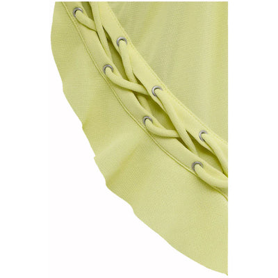 Acne Studios Asymmetric Ruffle Dress Acid Yellow Cyi