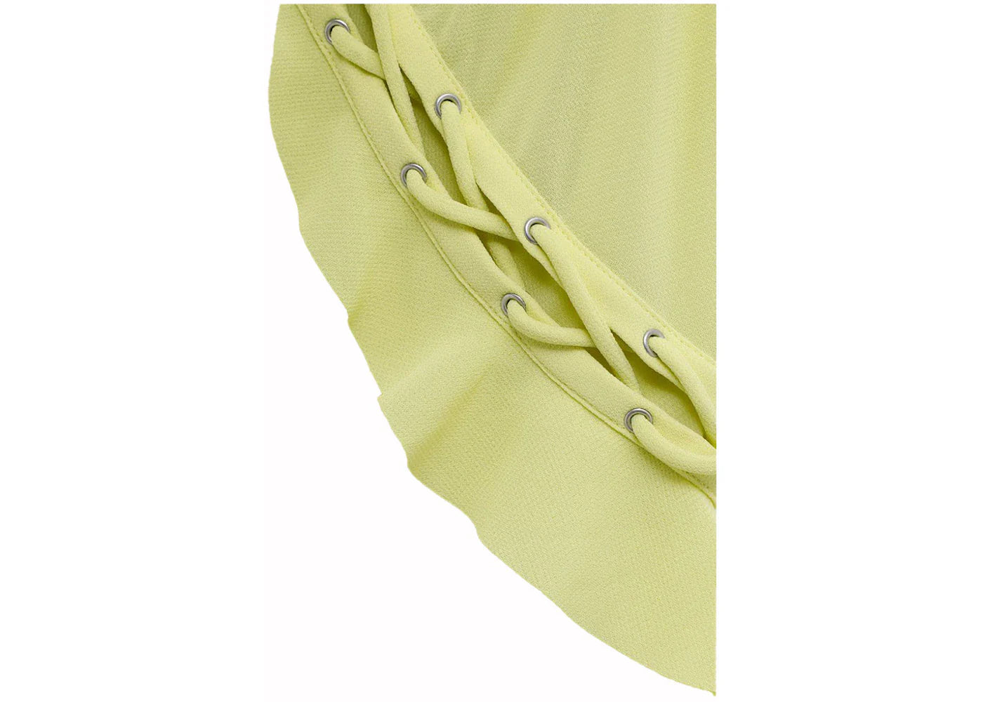 Acne Studios Asymmetric Ruffle Dress Acid Yellow Cyi