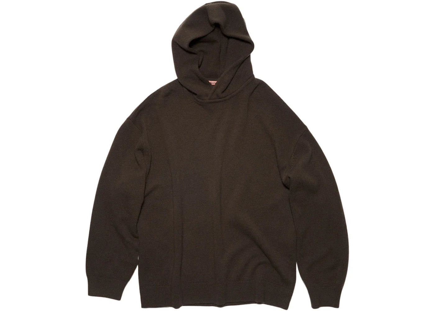 Acne Studios Cashmere Wool Relaxed Fit Hooded Jumper Coffee Brown