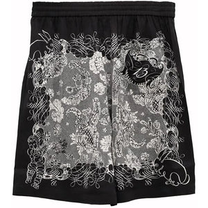 Acne Studios Casual Printed Shorts Black/Ecru Bm9