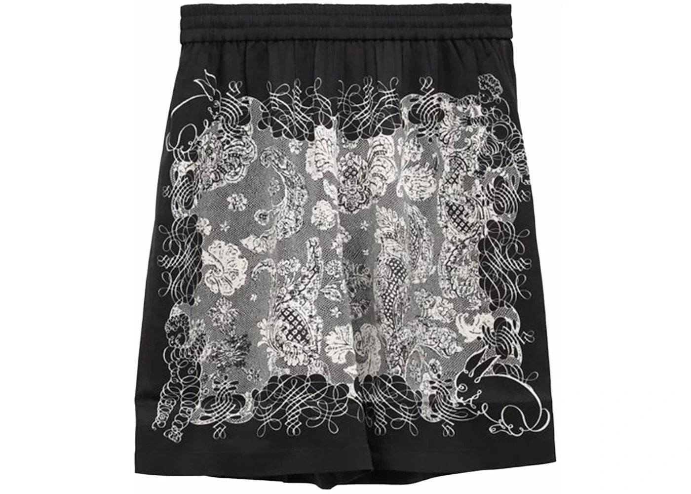 Acne Studios Casual Printed Shorts Black/Ecru Bm9
